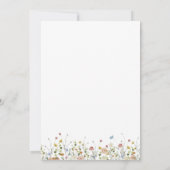 優美カラフルな野生の結婚花 招待状 (裏面)