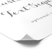 優美カラフルな野生の花カスタム文字標識 ポスター (角)