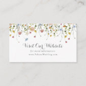 優美カラフルな野生の花結婚のウェブサイト エンクロージャーカード (正面)