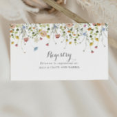 優美カラフルな野生の花結婚のギフト登録 エンクロージャーカード