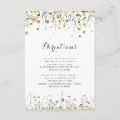 優美カラフルな野生の花結婚の方向 エンクロージャーカード (正面)
