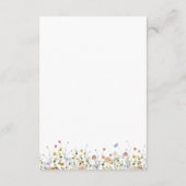 優美カラフルな野生の花結婚の詳細 エンクロージャーカード (裏面)