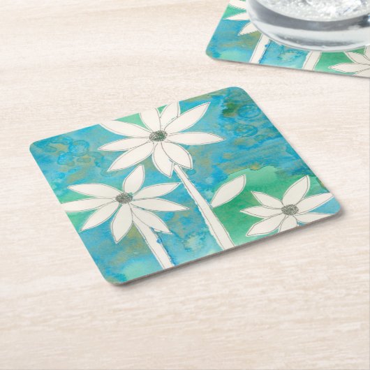 優美デイジーII スクエアペーパーコースター (アングル)