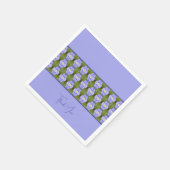 優美パープルフローラ スタンダードカクテルナプキン (角)