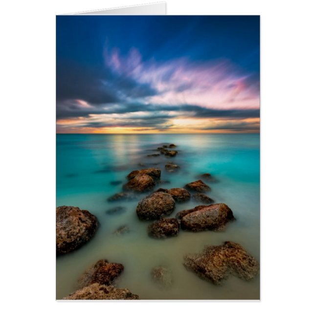 優美湾|のトルコ人及びCaicos上の美しい日没 (正面)