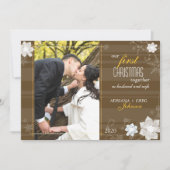 優美私達の一緒の初めてのクリスマスの写真 シーズンカード (正面)