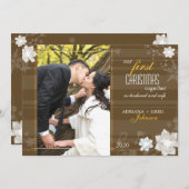 優美私達の一緒の初めてのクリスマスの写真 シーズンカード (正面/裏面)