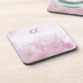 優美&薄紫エレガント花のフローラ コースター (左側)