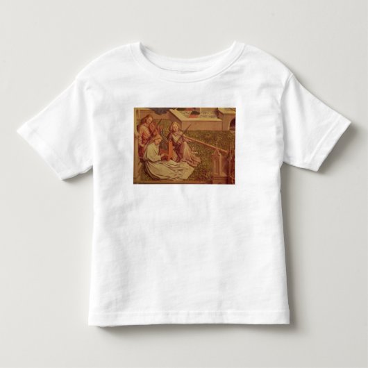 優美、3天使の詳細の噴水 トドラーTシャツ (正面)