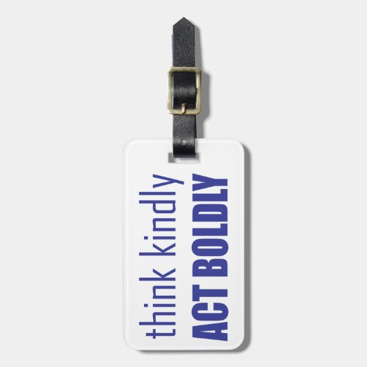 優考えしく大胆に行動する ラゲッジタグ (正面縦)