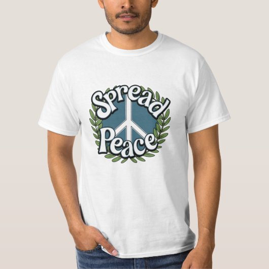 優芸術的先支援のための平和をテーマにしたアートワーク Tシャツ (正面)