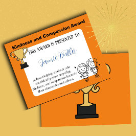 優遇学校学級受賞証明書生徒