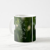 優雅さは、緑の花のマグカップになる新しい方法である コーヒーマグカップ (正面左)