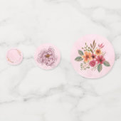 優雅さを添えるピンクの花のテーブルコンフェッティ コンフェッティ (正面)