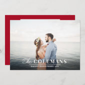 優雅さ | お祭りの赤 | 休日の2枚の写真 シーズンカード (正面/裏面)