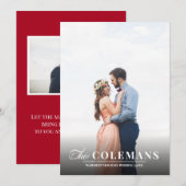 優雅さ | 祭りの赤 | 休日の縦写真 シーズンカード (正面/裏面)