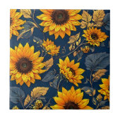 優雅さ、芸術性、純粋な日差し:ひまわり タイル (正面)