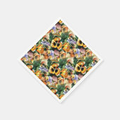 優雅でスタイリッシュ豪華なヴィンテージ模様 スタンダードカクテルナプキン (角)