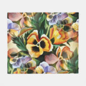 優雅でスタイリッシュ豪華なヴィンテージ模様 フリースブランケット (正面(横))