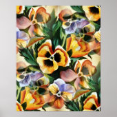 優雅でスタイリッシュ豪華なヴィンテージ模様 ポスター (正面)