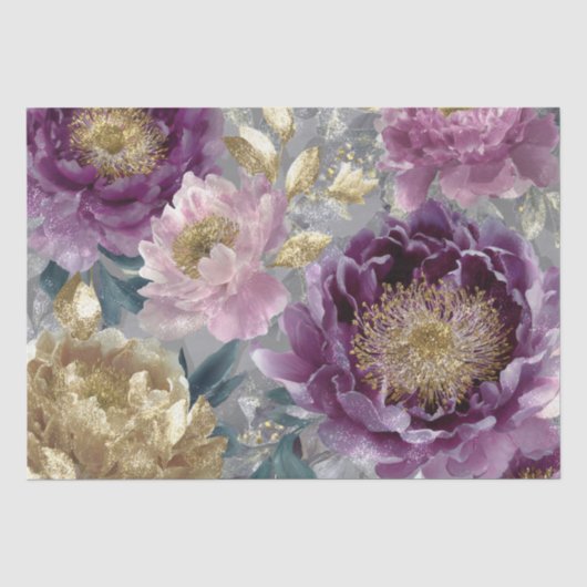 優雅で幻想的なファンタジーの花々 薄葉紙 (正面)