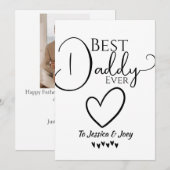 優雅で最高の父、カリグラフィーでパーソナライズ シーズンカード (正面/裏面)