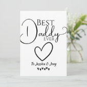 優雅で最高の父、カリグラフィーでパーソナライズ シーズンカード (スタンド正面)