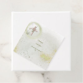 優雅で輝かしいバプテスマメッセージカード フェイバータグ