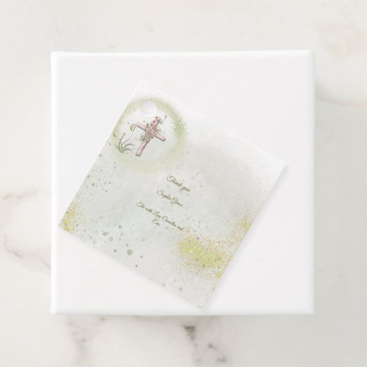 優雅で輝かしいバプテスマメッセージカード フェイバータグ (インサイチュ)