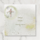 優雅で輝かしいバプテスマメッセージカード フェイバータグ (正面)