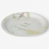 優雅で輝くクロス洗礼紙プレート ペーパープレート (アングル)