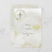 優雅で輝くバプテスフラットサンキューカード サンキューカード (正面/裏面)