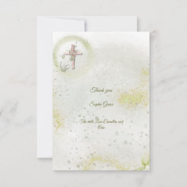 優雅で輝くバプテスフラットサンキューカード サンキューカード