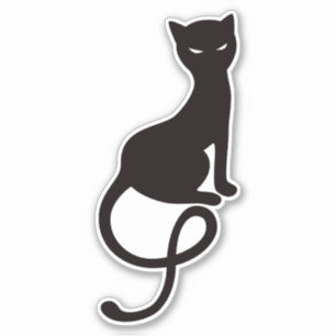 優雅で邪悪な黒猫 シール