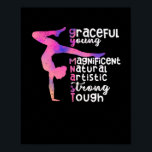 優雅なおもしろい若い豪華な自然な体操 ポスター<br><div class="desc">衣服体操のトレーニングや競技中の女性と女の子のためのトレンディー体操tシャツ。私は体操のシャツは、体操をする全ての体操選手のための理想的な贈り物である。</div>