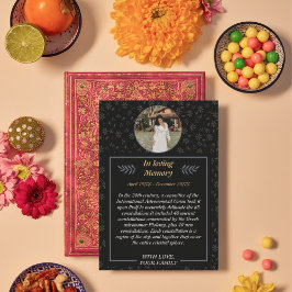 優雅なお別れ：フローラ葬儀と写真 招待状