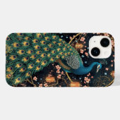 優雅なくじゃくと桜の芸術 Case-Mate iPhoneケース (裏面 (横))