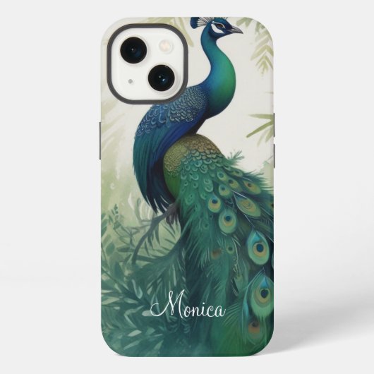 優雅なくじゃく iPhoneケース (裏面)