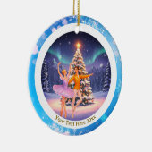 優雅なくるみ割り人形バレエ クリスマス バレリーナ ギフト セラミックオーナメント (右)
