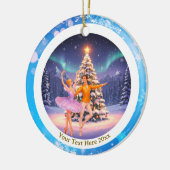 優雅なくるみ割り人形バレエ クリスマス バレリーナ ギフト セラミックオーナメント (左)