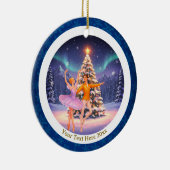 優雅なくるみ割り人形バレエ クリスマス バレリーナ ギフト セラミックオーナメント (右)