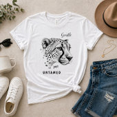 優雅なのに野生のまま チーター ミニマリスト 動物デザイン Tシャツ