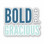 優雅なはっきりしたブルー・ビニールのステッカー シール (正面)