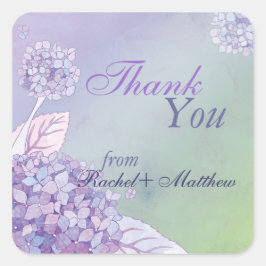 優雅なアジサイ結婚ズの感謝 スクエアシール