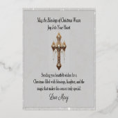 優雅なアフリカ系アメリカンエンジェル女神スピリチュアル 箔シーズンカード (裏面)