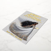 優雅なアフリカ系アメリカ人の天使の女神 スピリチュアル 箔シーズンカード (回転した状態)