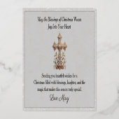 優雅なアフリカ系アメリカ人の天使の女神 スピリチュアル 箔シーズンカード (裏面)