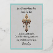 優雅なアフリカ系アメリカ人の天使の女神 スピリチュアル 箔シーズンカード (裏面)