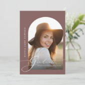 優雅なアーチ卒業発表 案内状 (スタンド正面)