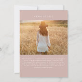 優雅なアーチ卒業発表 案内状 (裏面)